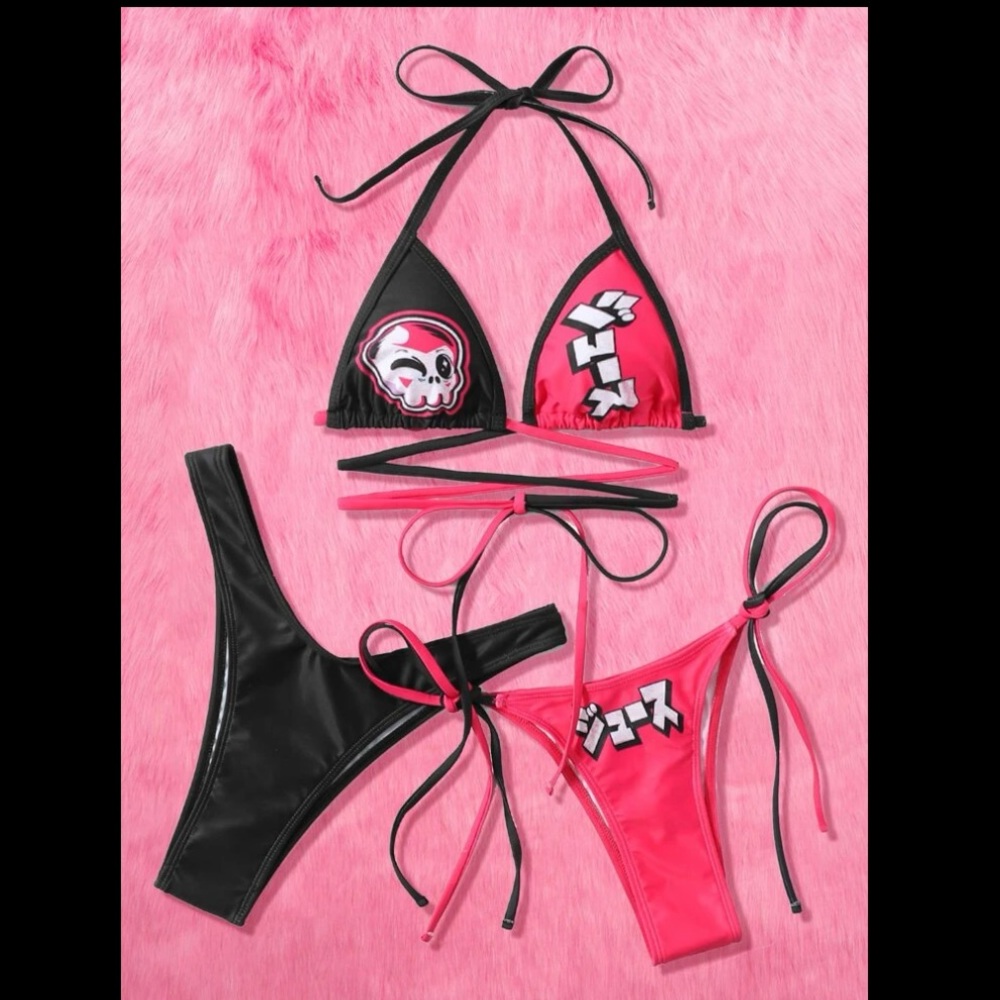 Anime/Cartoon 3-piece Bikini Set